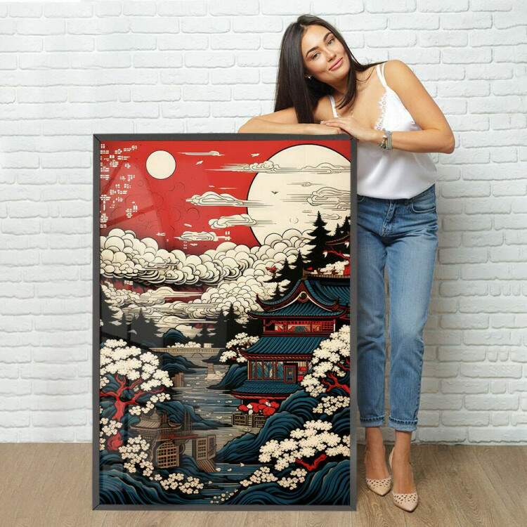 Quadro Decorativo Arte Oriental Japonesa