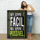 Quadro Decorativo Frase Nem Sempre � F�cil Mas Sempre � Poss�vel