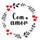 Etiquetas Adesivas para Dia dos Namorados Com Amor Fundo Branco