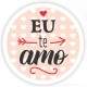 Etiquetas Adesivas para Dia dos Namorados Eu te Amo