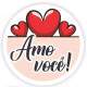 Etiquetas Adesivas para Dia dos Namorados Amo Voc�!