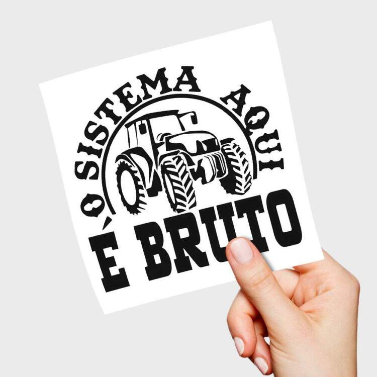 Adesivo de Parede Agro Aqui o Sistema  Bruto
