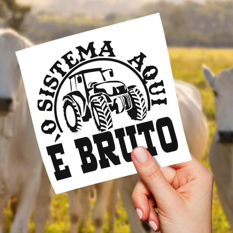 Adesivo de Parede Agro Aqui o Sistema  Bruto