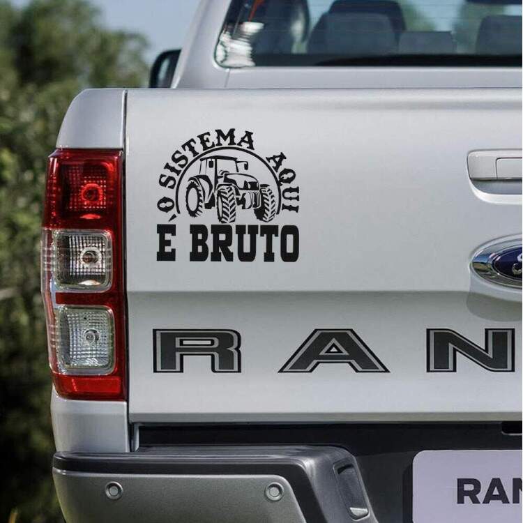 Adesivo de Parede Agro Aqui o Sistema  Bruto
