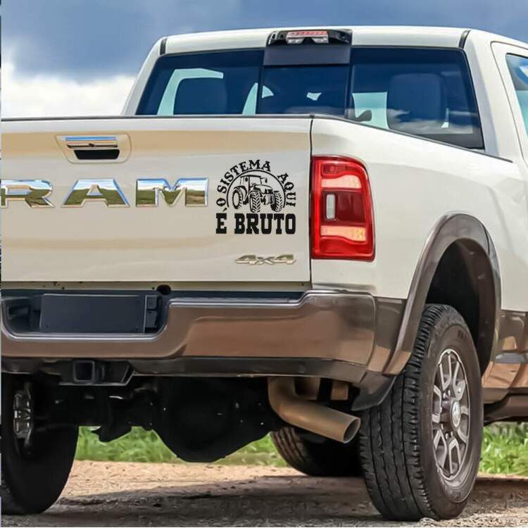 Adesivo de Parede Agro Aqui o Sistema  Bruto