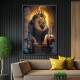 Quadro Decorativo Rei Le�o com Coroa