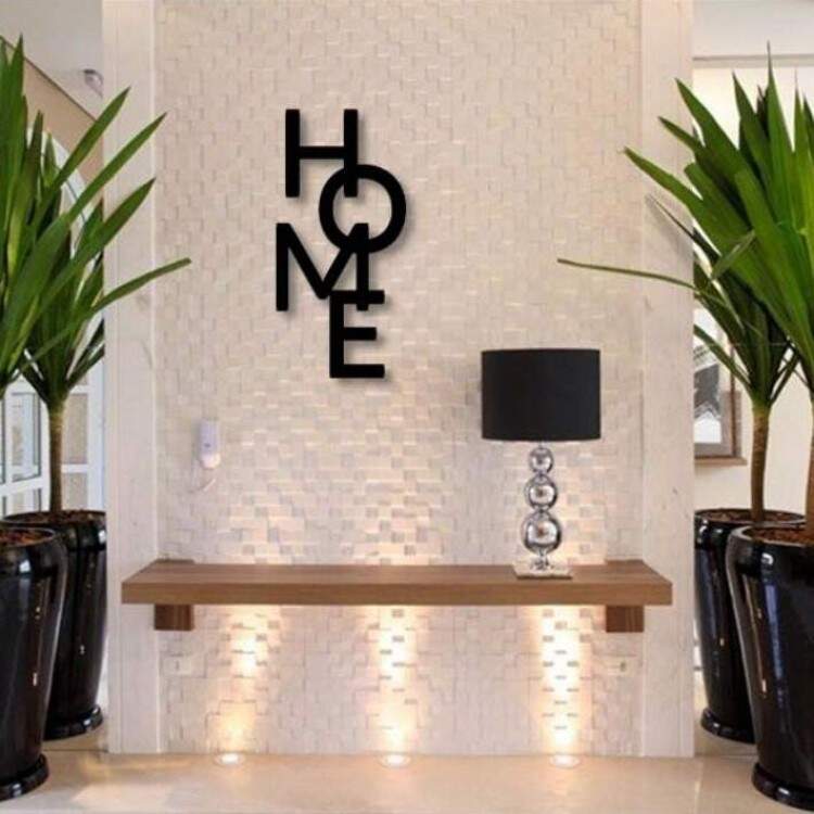 Letra de Parede em MDF vazado Home arte decorao