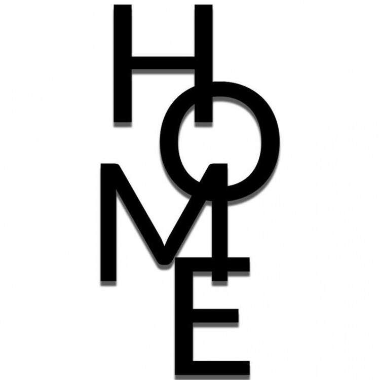 Letra de Parede em MDF vazado Home arte decorao