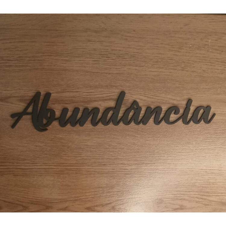 Palavras Aplique em MDF Preto
