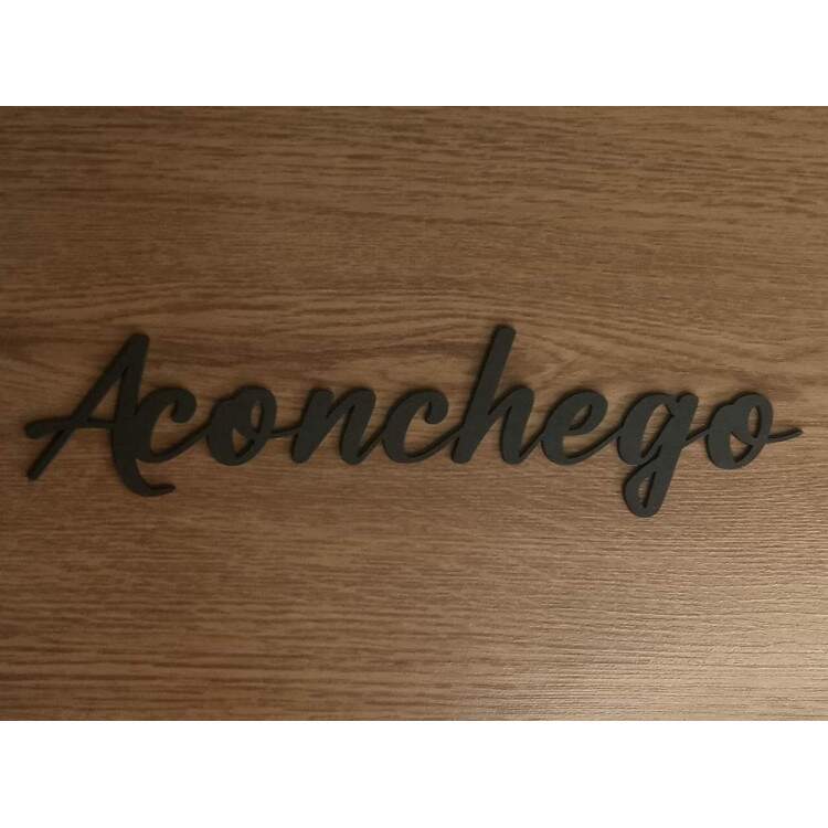Palavras Aplique em MDF Preto