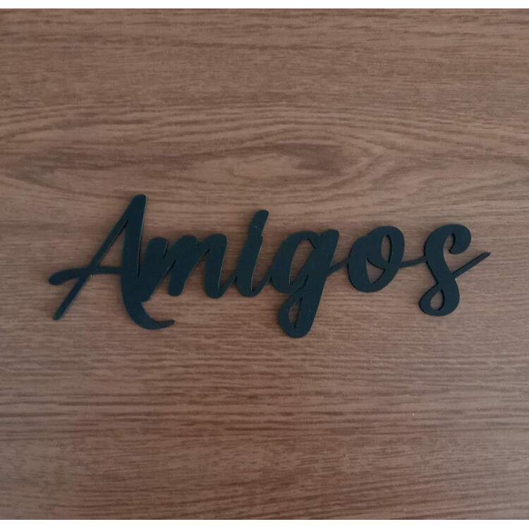 Palavras Aplique em MDF Preto