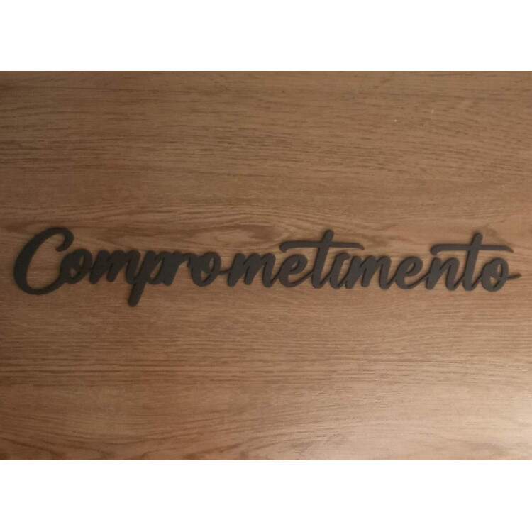 Palavras Aplique em MDF Preto