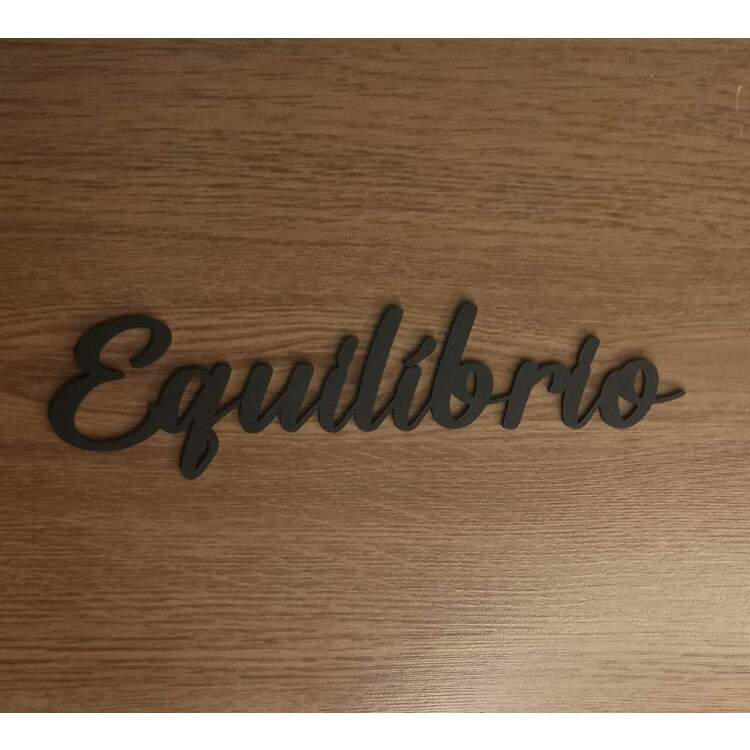 Palavras Aplique em MDF Preto