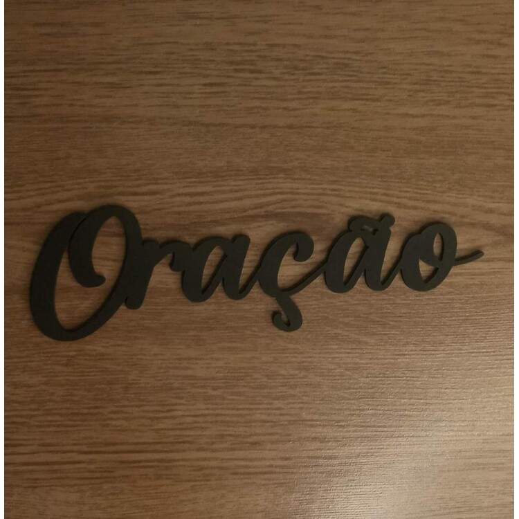 Palavras Aplique em MDF Preto