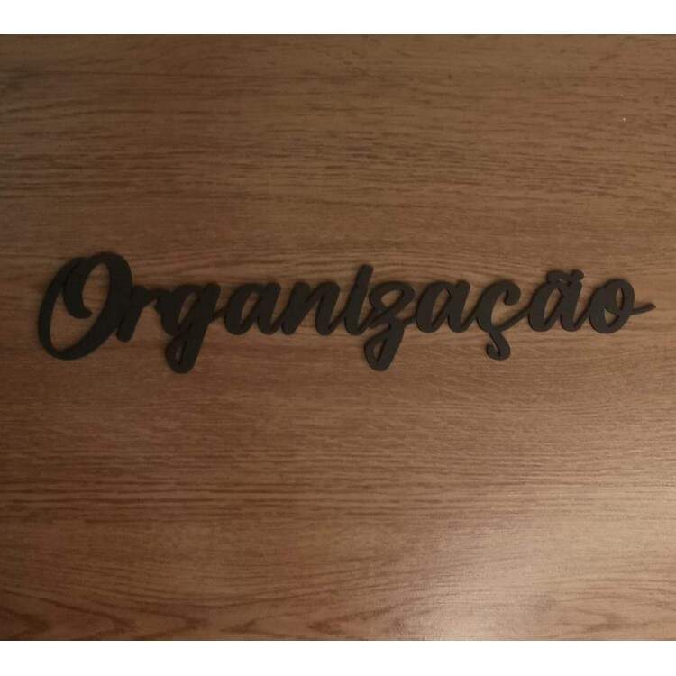 Palavras Aplique em MDF Preto