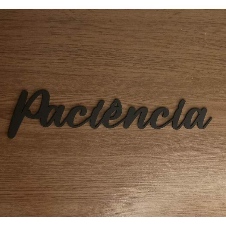 Palavras Aplique em MDF Preto