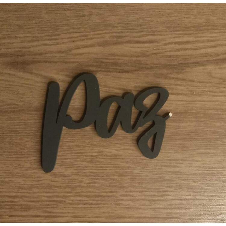 Palavras Aplique em MDF Preto