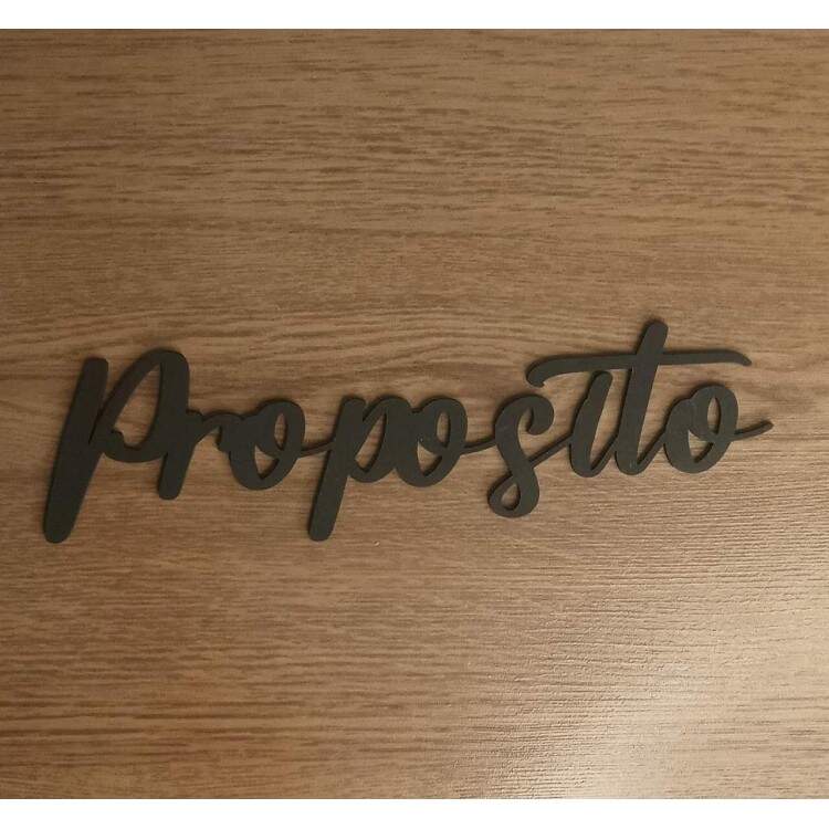 Palavras Aplique em MDF Preto