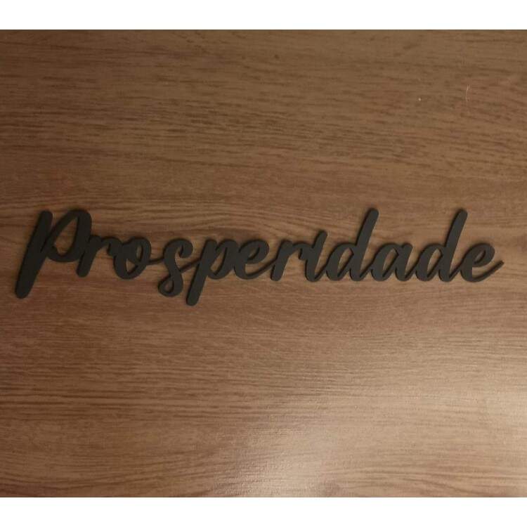 Palavras Aplique em MDF Preto