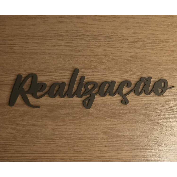 Palavras Aplique em MDF Preto