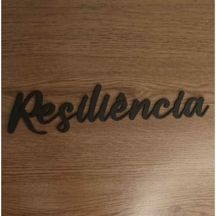 Palavras Aplique em MDF Preto
