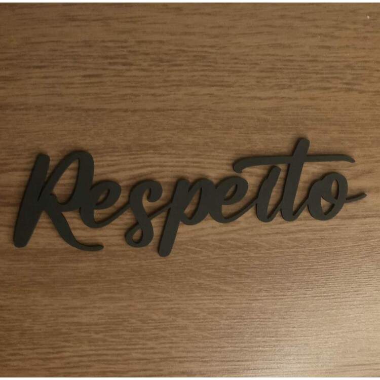 Palavras Aplique em MDF Preto