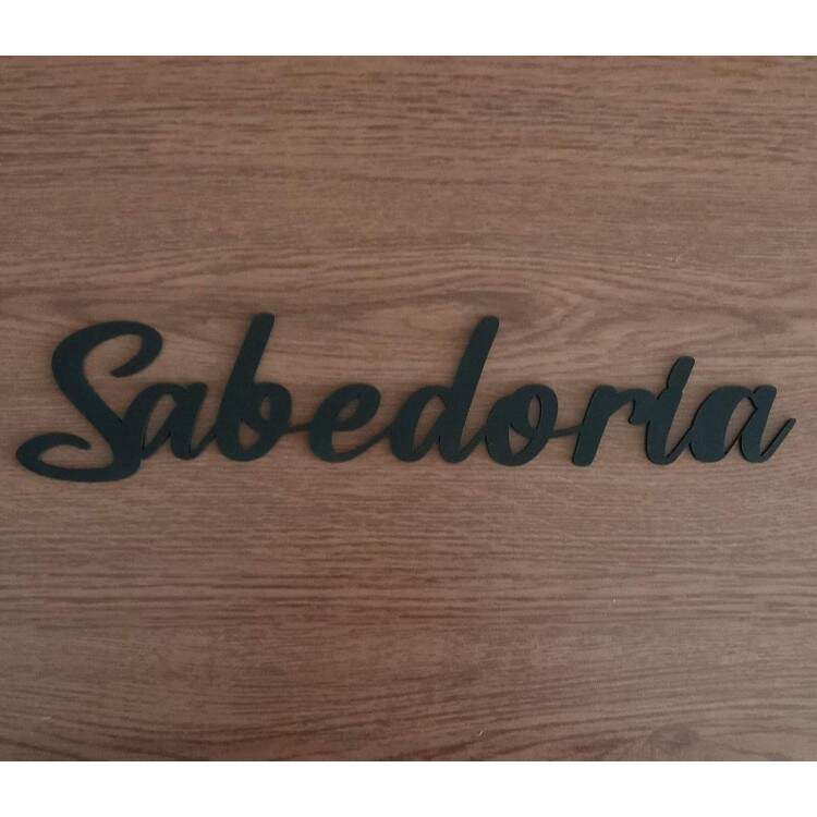 Palavras Aplique em MDF Preto