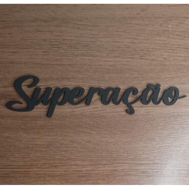 Palavras Aplique em MDF Preto
