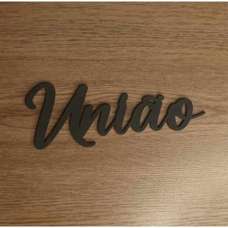 Palavras Aplique em MDF Preto
