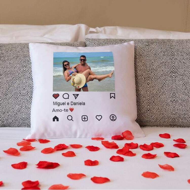 Almofada Decorativa Personalizada com Foto Instagram