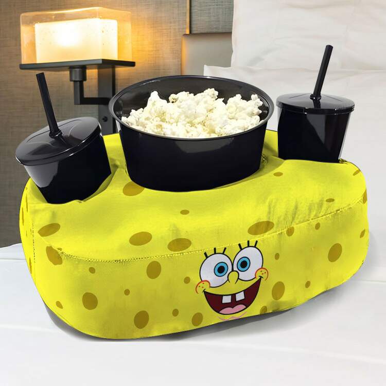 Kit Almofada Porta Pipoca Bob Esponja