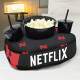 Kit Almofada Porta Pipoca Netflix e Pipoca