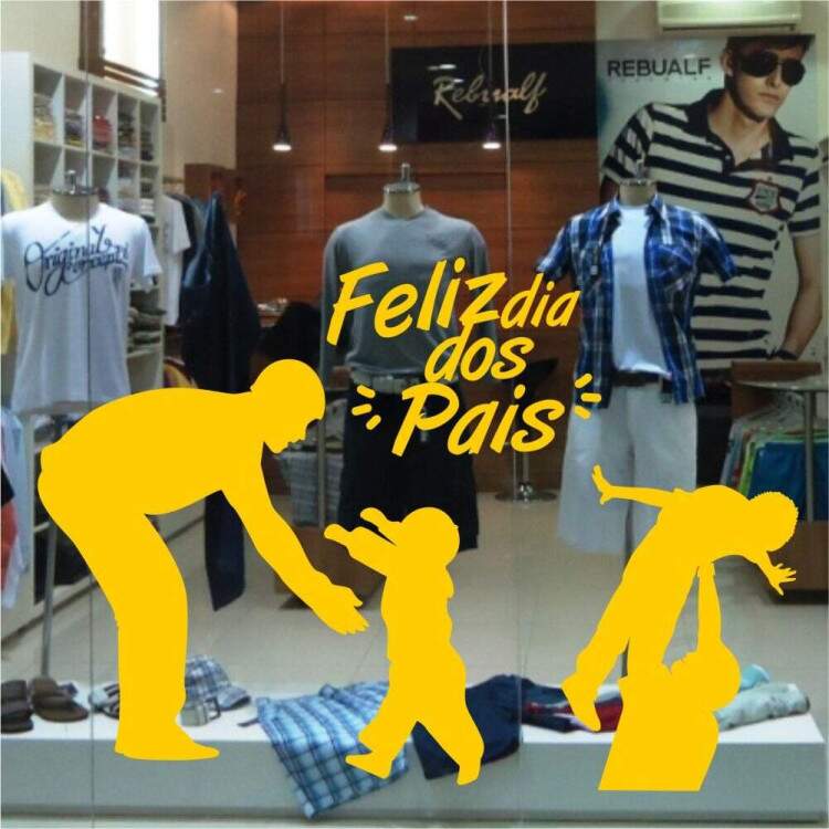 Adesivo Decorativo para Vitrine Dia dos Pais