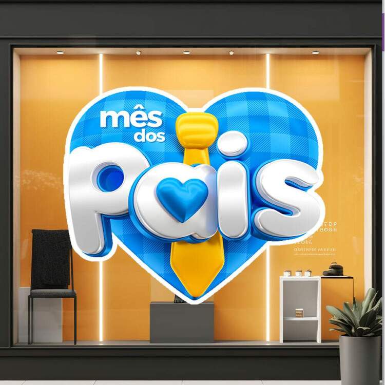 Adesivo Decorativo para Vitrine Ms dos Pais!
