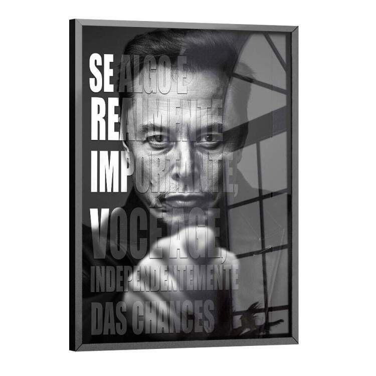 Quadro Decorativo Elon Musk com Frase Mind Set