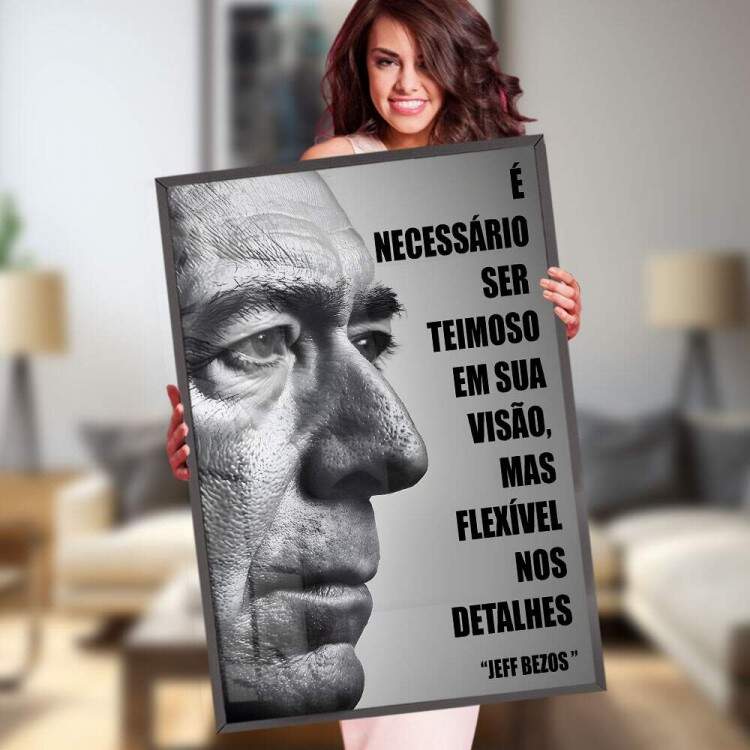 Quadro Decorativo Jeff Bezos Mind Set