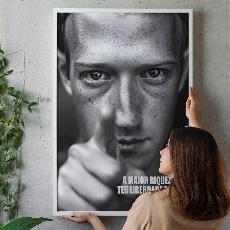 Quadro Decorativo Mark Zuckerberg Mind Set