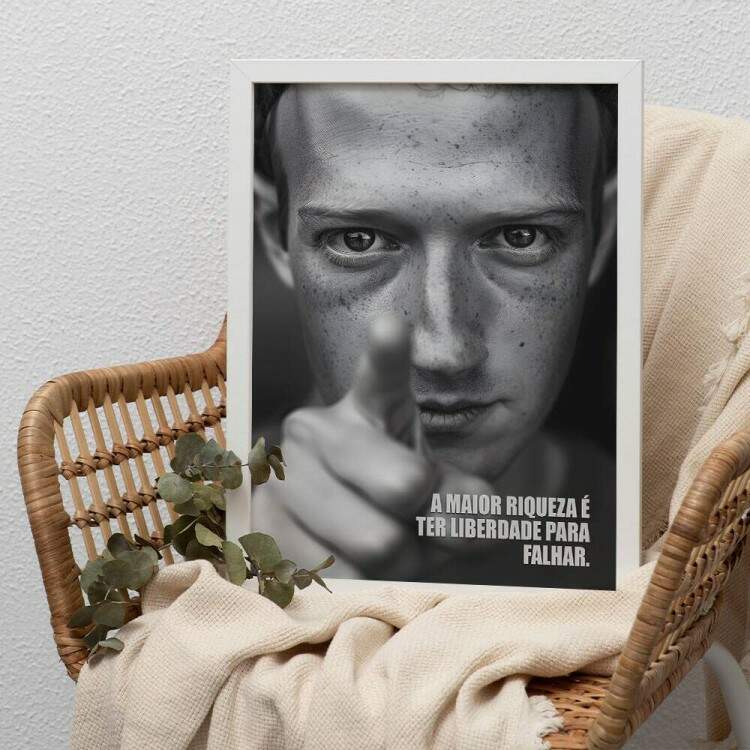 Quadro Decorativo Mark Zuckerberg Mind Set