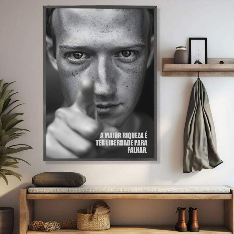 Quadro Decorativo Mark Zuckerberg Mind Set