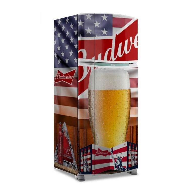 Envelopamento de Geladeira Cerveja Com Bandeira USA
