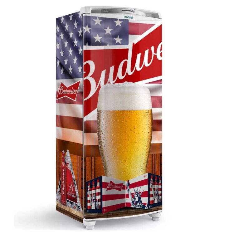 Envelopamento de Geladeira Cerveja Com Bandeira USA