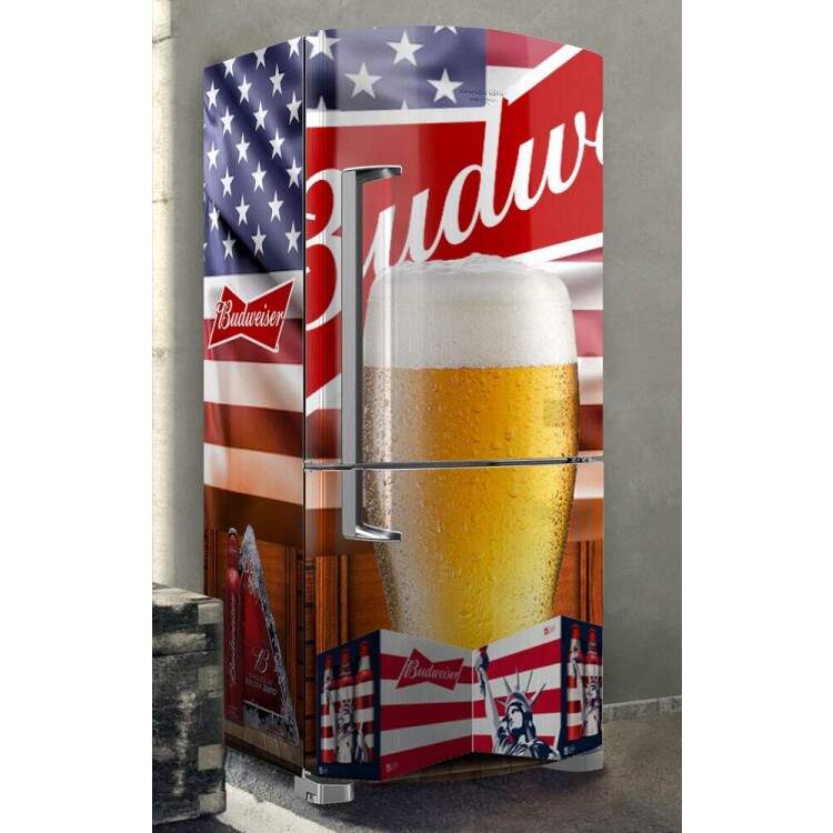 Envelopamento de Geladeira Cerveja Com Bandeira USA