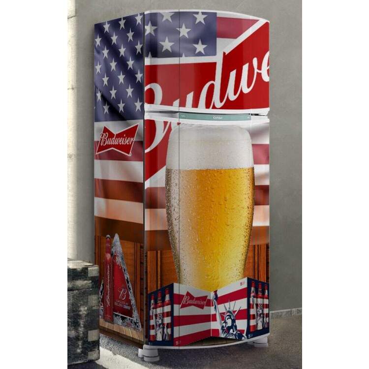 Envelopamento de Geladeira Cerveja Com Bandeira USA