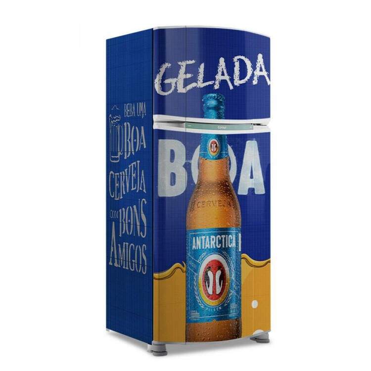 Envelopamento de Geladeira Cerveja Boa Gelada