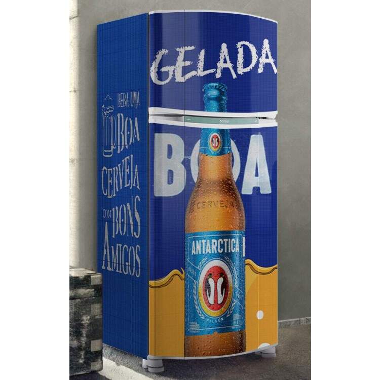 Envelopamento de Geladeira Cerveja Boa Gelada