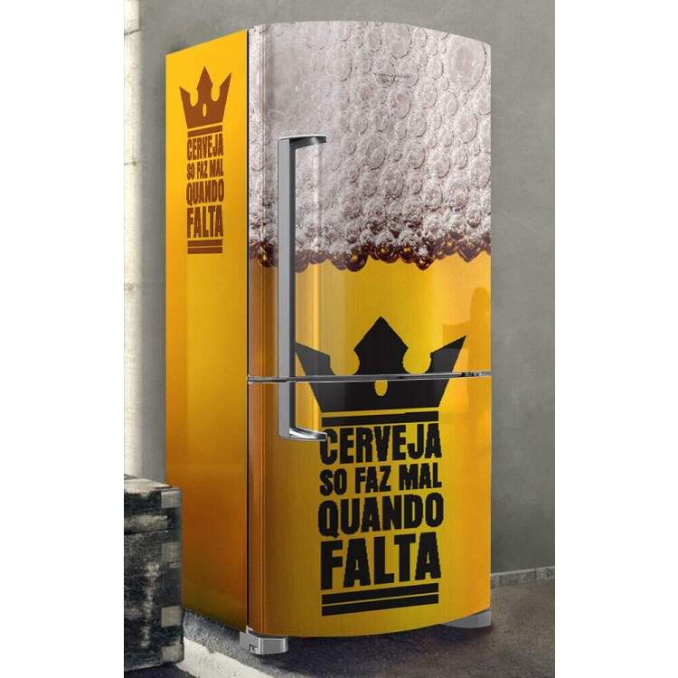 Envelopamento de Geladeira Cerveja S Faz Mal Quando Falta