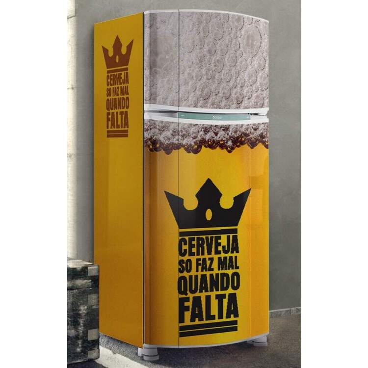 Envelopamento de Geladeira Cerveja S Faz Mal Quando Falta