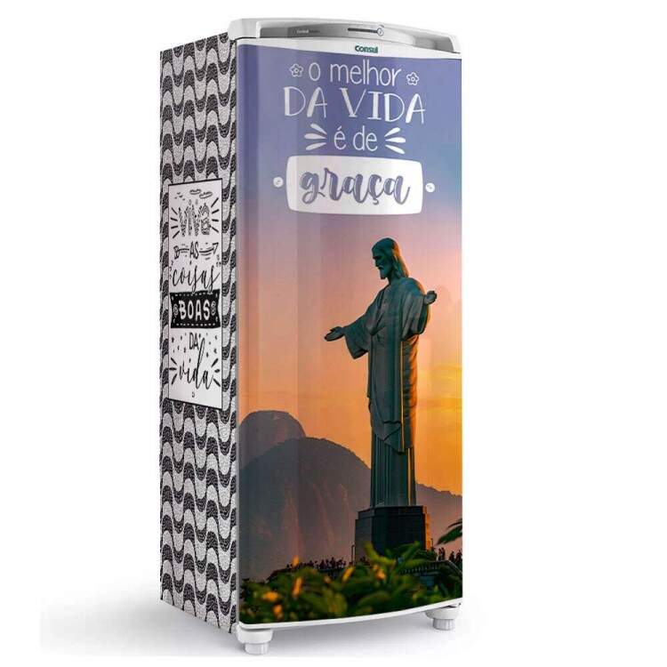 Envelopamento de Geladeira O Melhor da Vida  de Graa