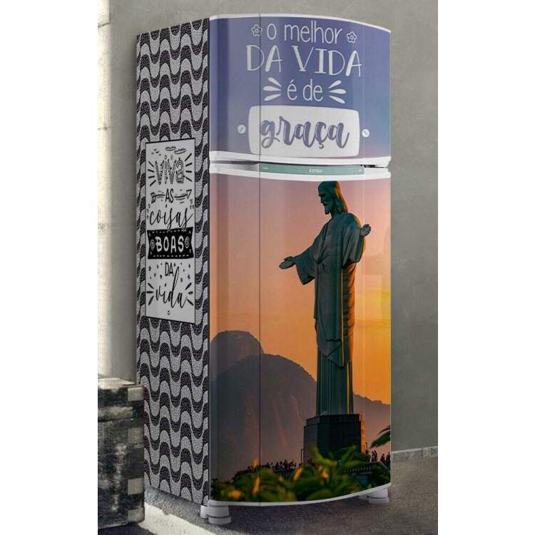 Envelopamento de Geladeira O Melhor da Vida  de Graa