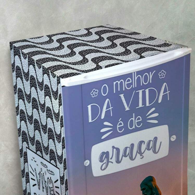 Envelopamento de Geladeira O Melhor da Vida  de Graa